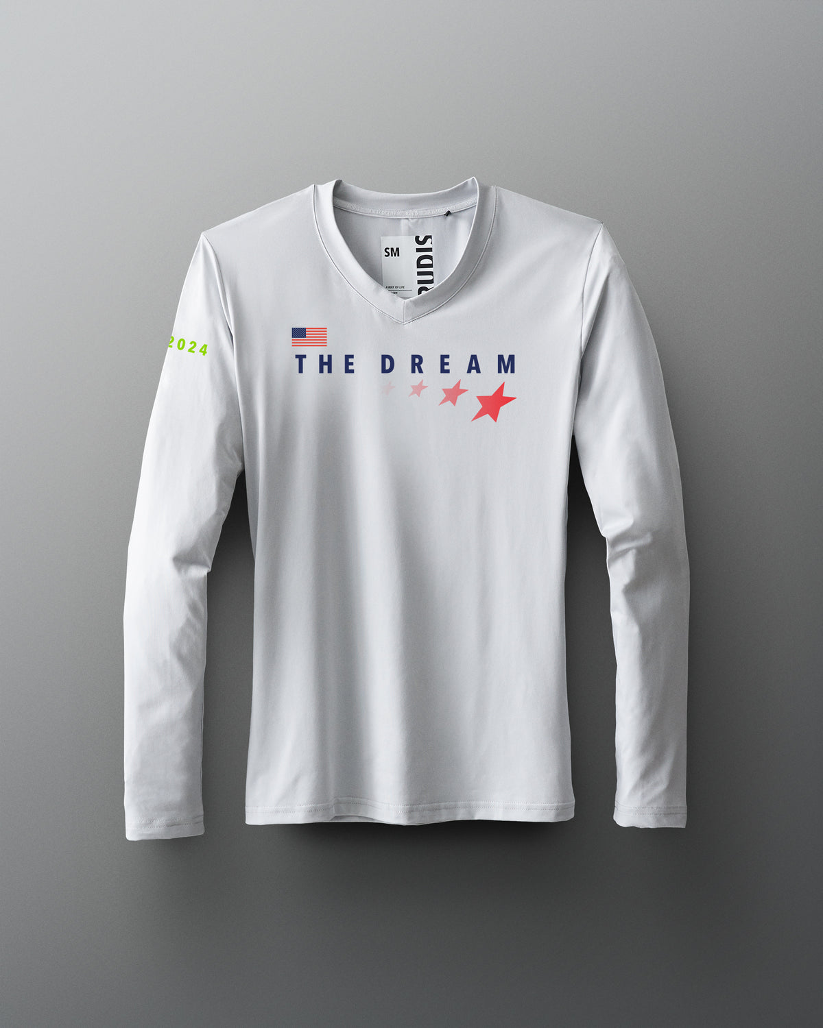 T-shirt à manches longues et col en V pour femme The Dream