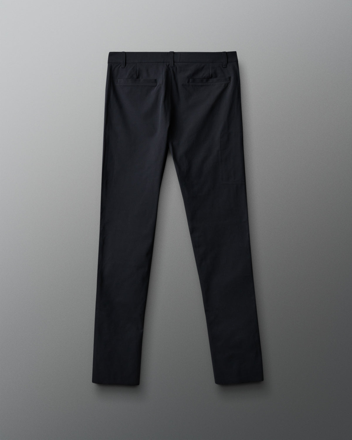 Black pants on a gray background