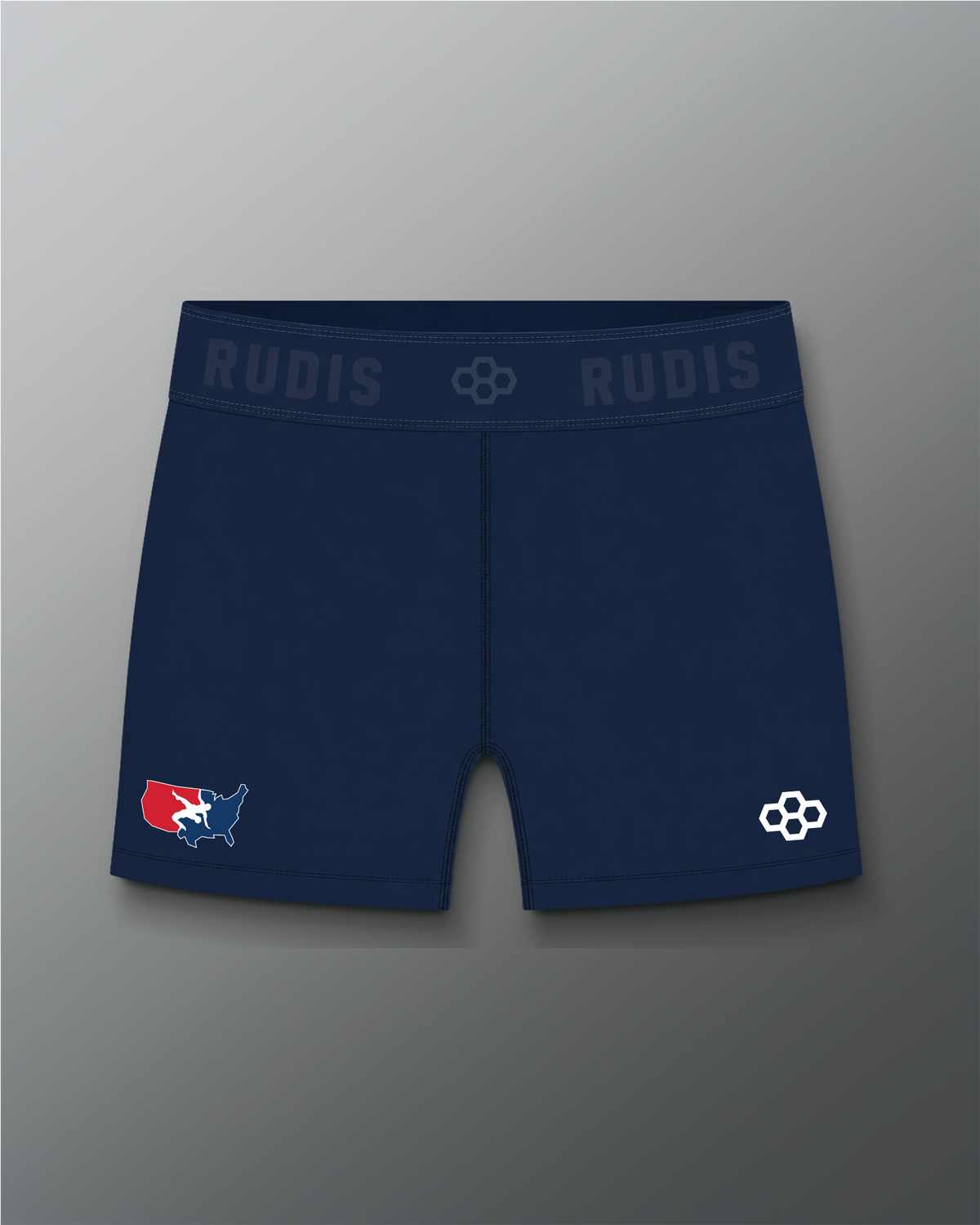 VIK - USA Wrestling Map Women's Compression 3" Aerlux Shorts