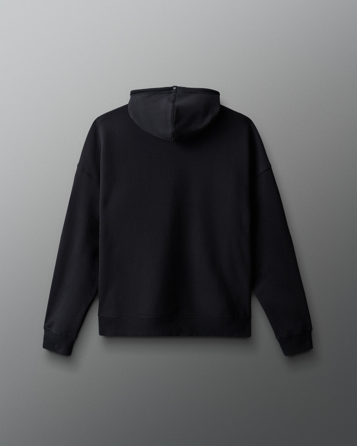 Black hoodie on a light gray background