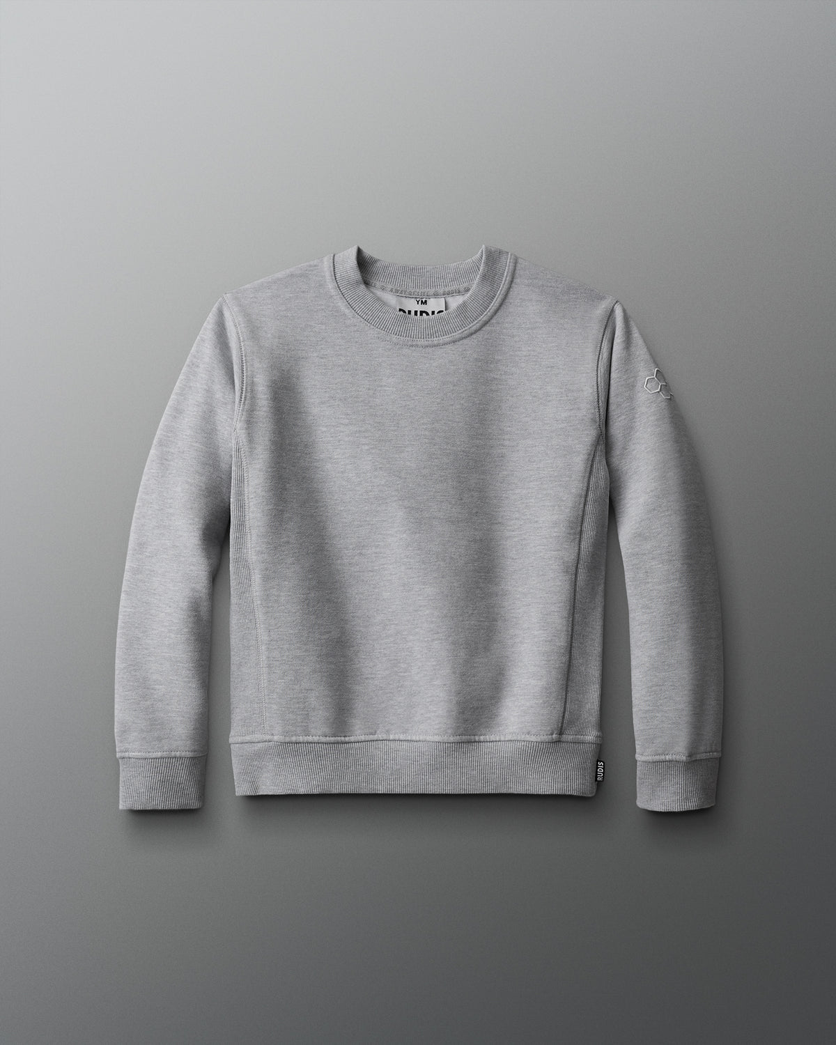 RUDIS Titan Heavyweight Fleece Youth Crewneck - Heather Grey