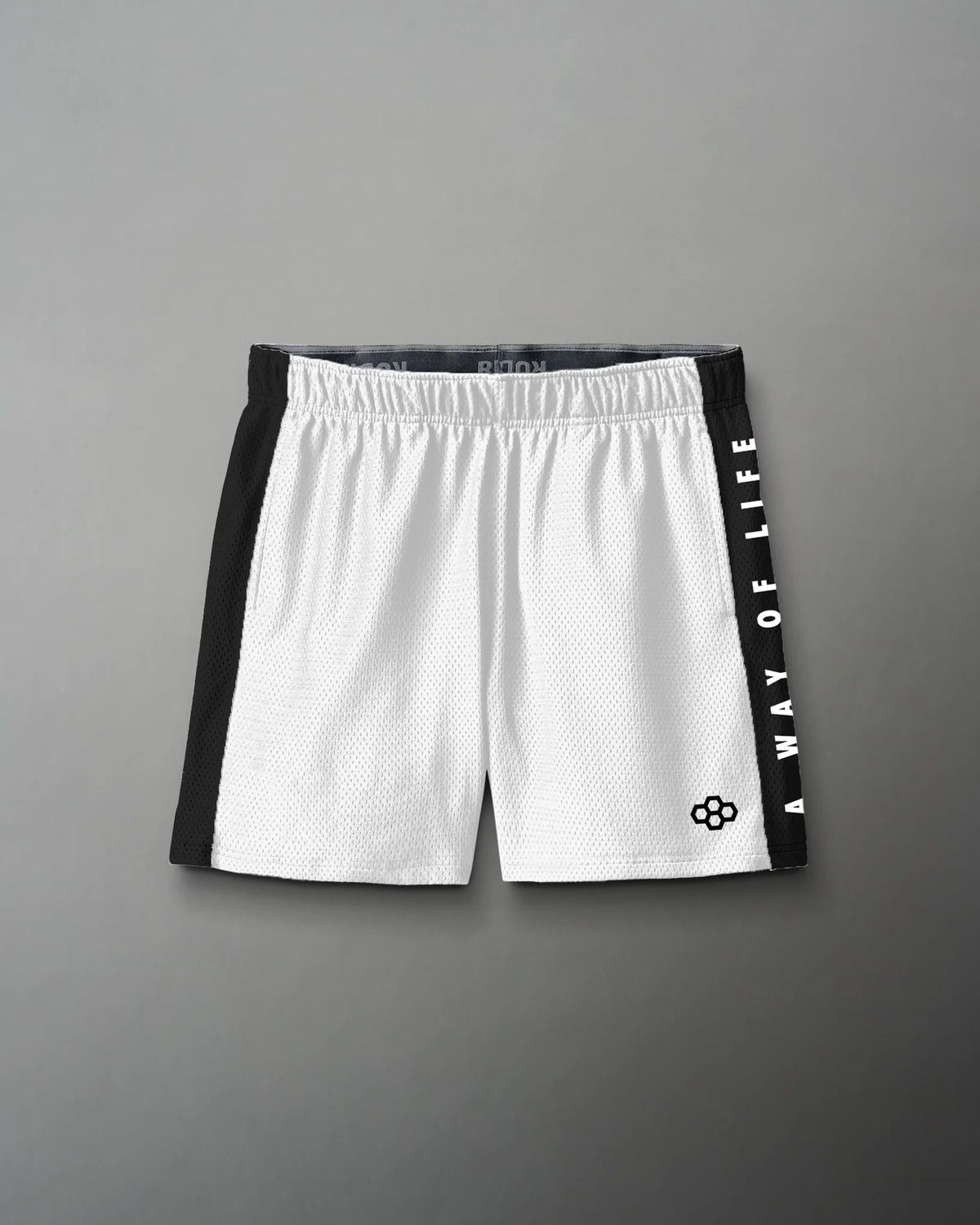 RUDIS 5" Youth Panel Mesh Short - White/Black