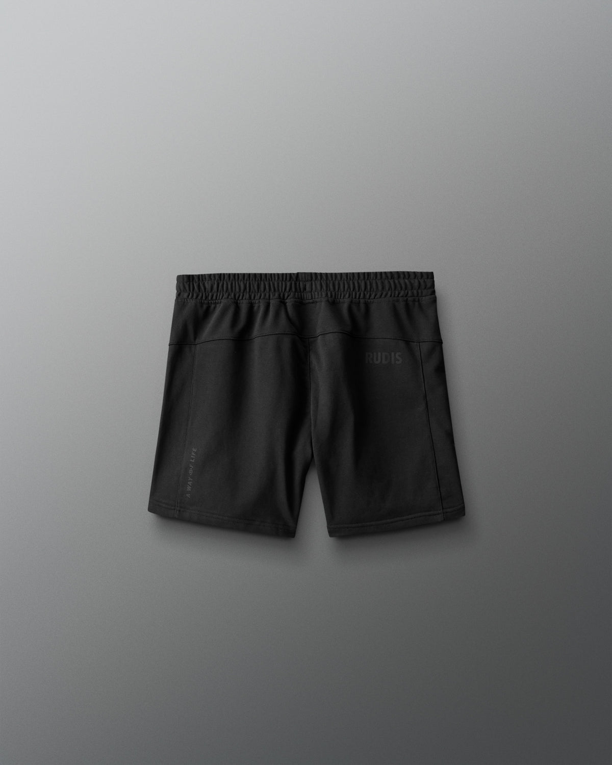 Black shorts on a gray background