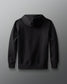 Back view of the black RUDIS Muhammad Ali Icon Comfort Fleece Hoodie with a clean, minimal design and pullover hood.
