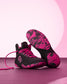 RUDIS Alpha 2.0 wrestling shoes in Pink Power colorway with black and pink design, highlighting lightweight construction, aggressive grip traction, and mat-ready performance
