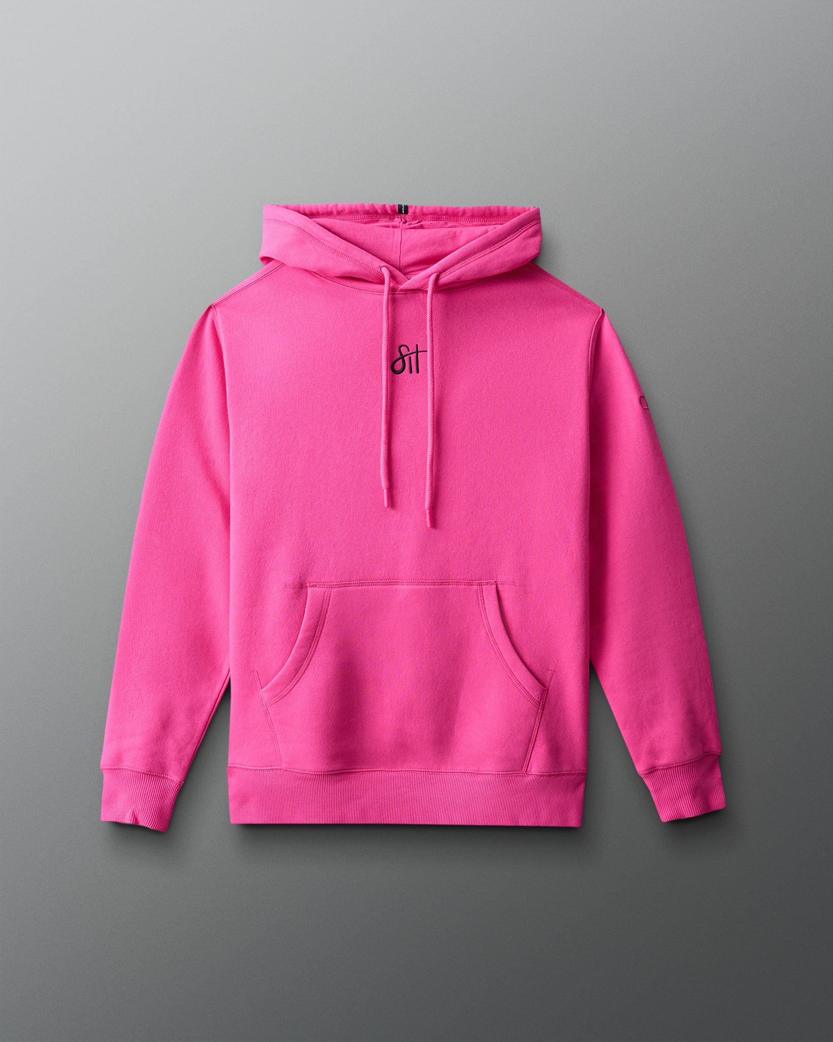 Pink hoodie on a gray background