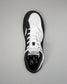 Black and white Jordan Burroughs Wrestling shoes on a gray background