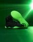 JB1 Make Your Own Luck wrestling shoes by RUDIS, black wrestling shoes with green outsole grip designed for traction and mat control
