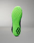Green sole of a Wrestling shoe with a textured pattern on a gray background