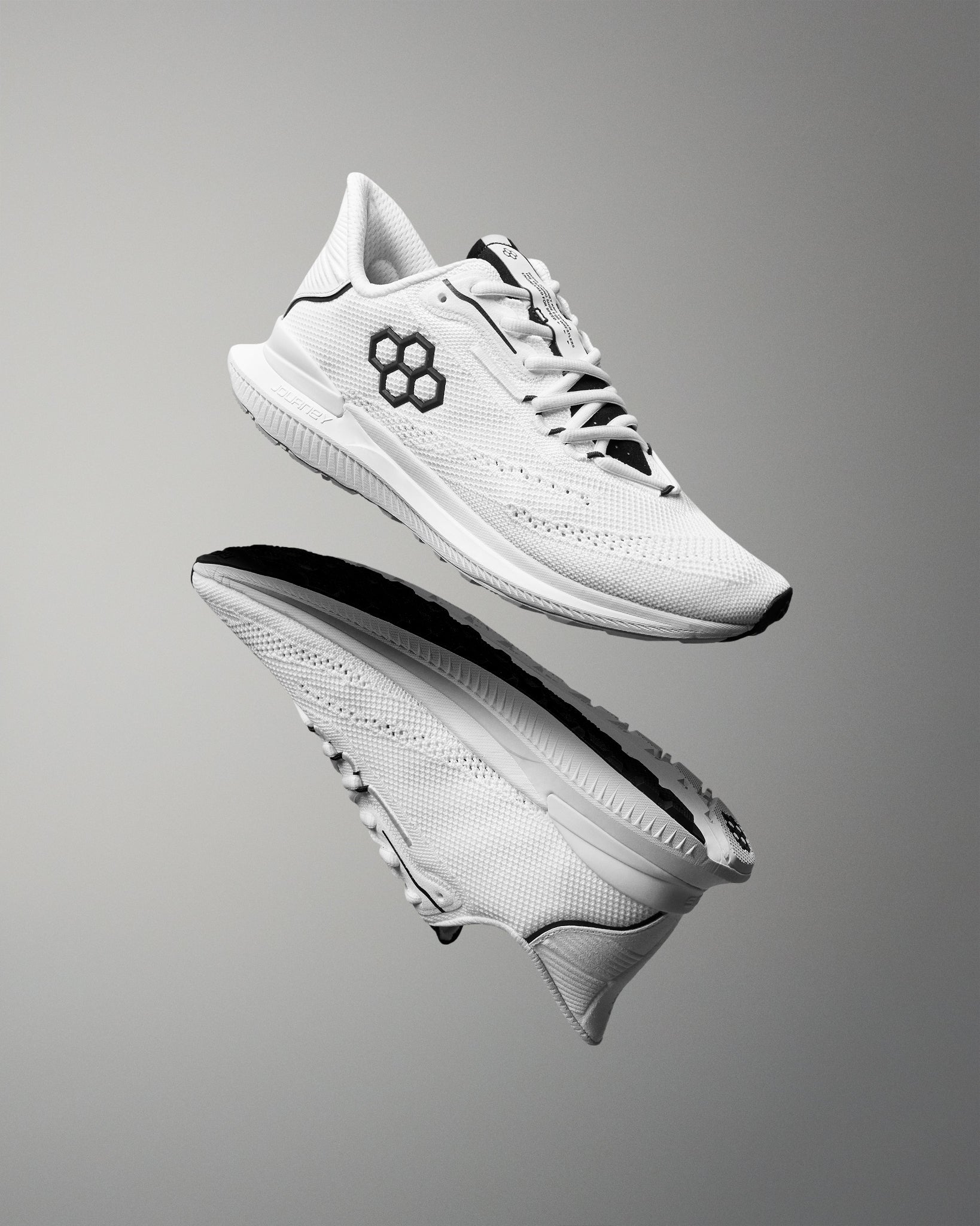 RUDIS Journey Knit Adult Training Shoes - White/Neon