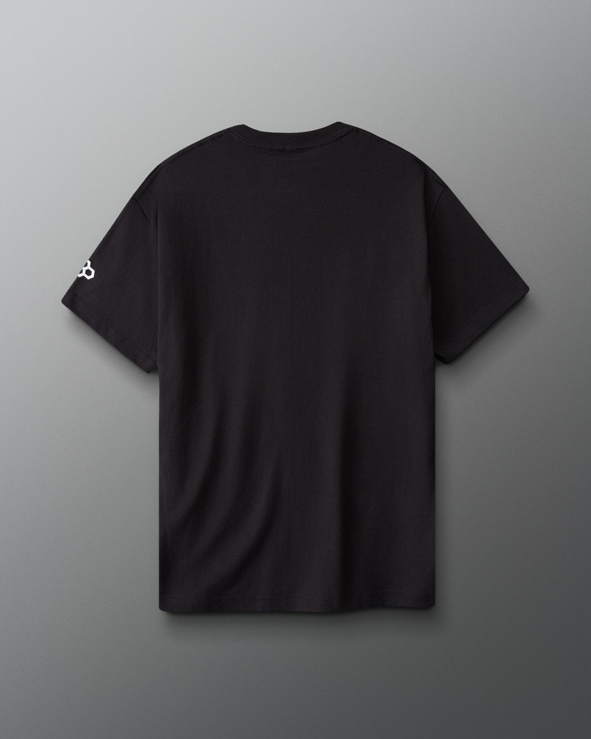 Black t-shirt on a gray background
