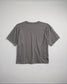 A simple casual gray t-shirt displayed from the back view against a neutral background