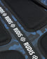 Close-up of a RUDIS protective gear with black and blue design