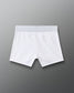 Back view of the RUDIS Women's Compression Shorts in White, showcasing the RUDIS-branded elastic waistband, contoured seam construction and fitted athletic design.