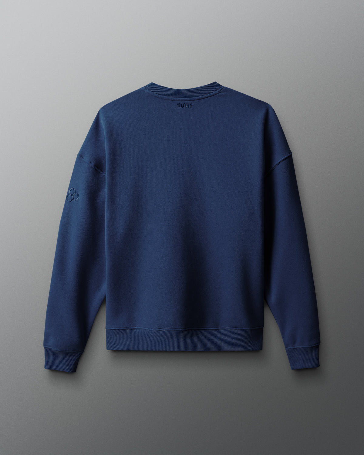 Blue sweatshirt on a gray background