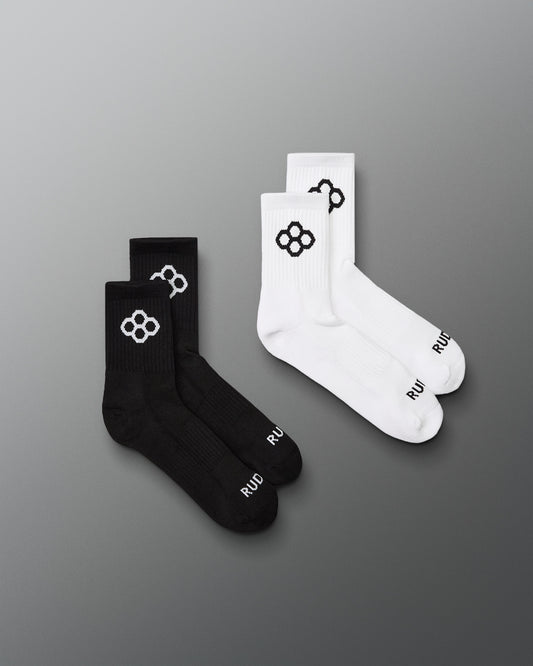 RUDIS Essential Hex Cushion Half Crew Socks