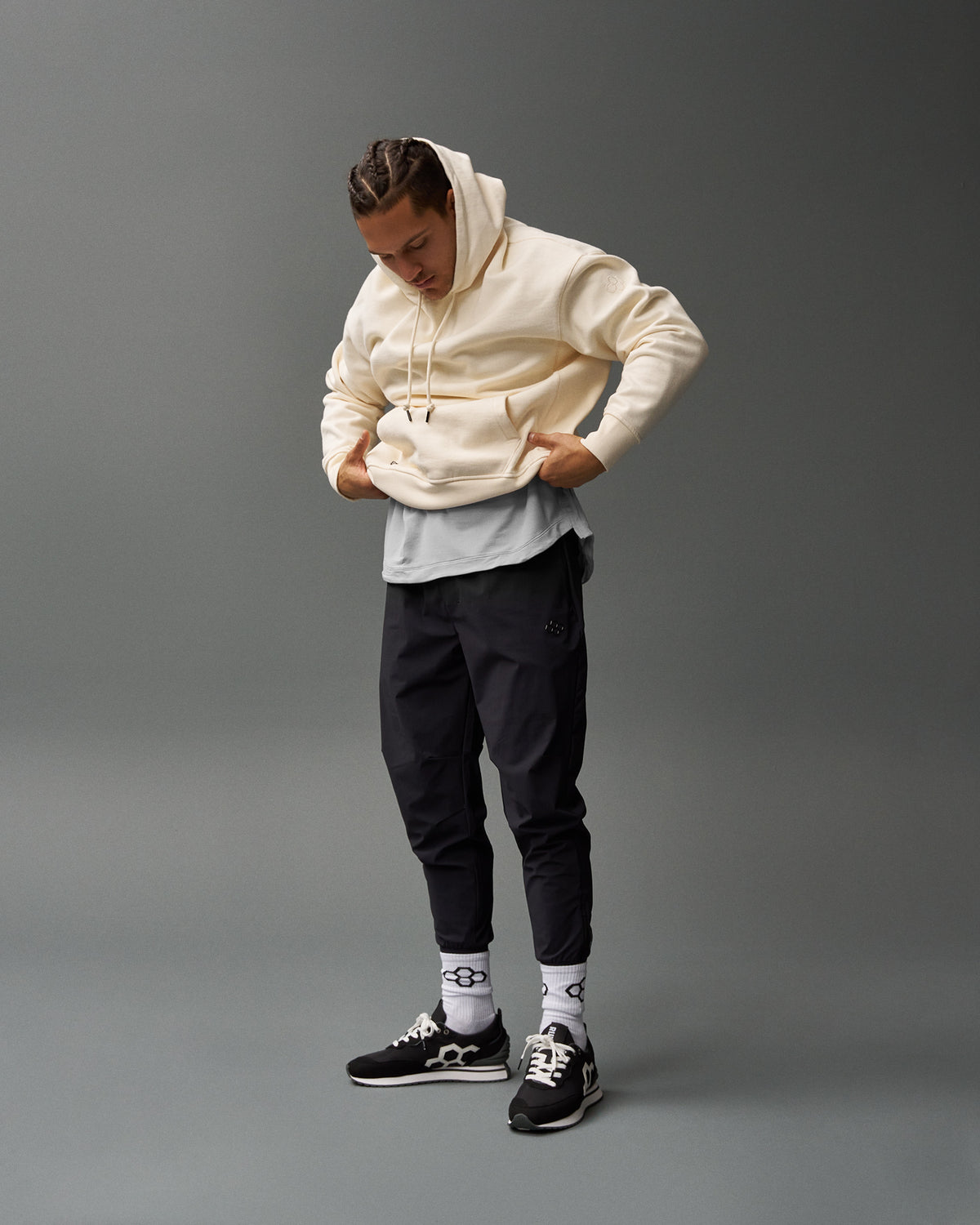 Sweat à capuche en polaire épaisse RUDIS Titan - Crème