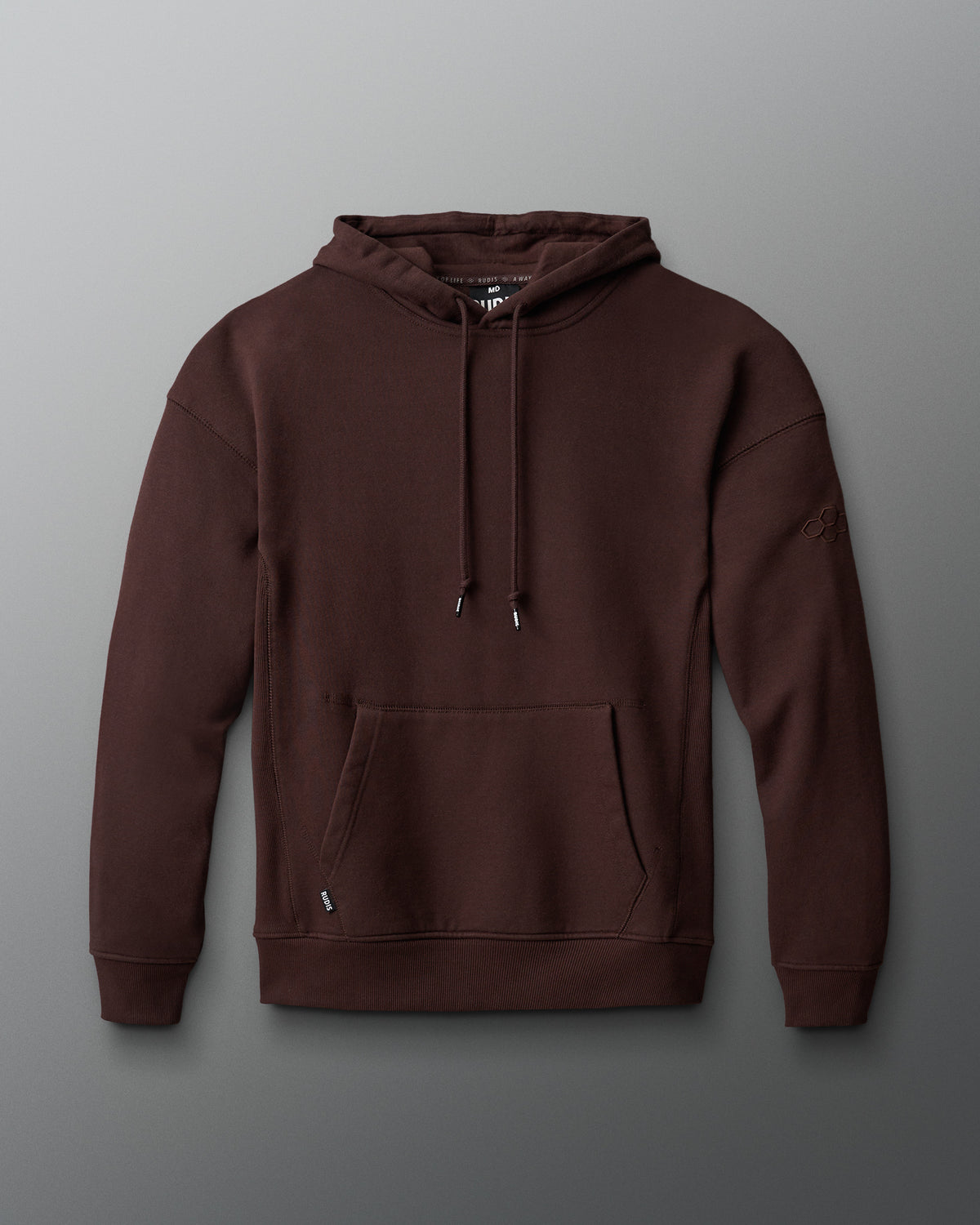 Sweat à capuche en polaire épaisse RUDIS Titan - Café moulu