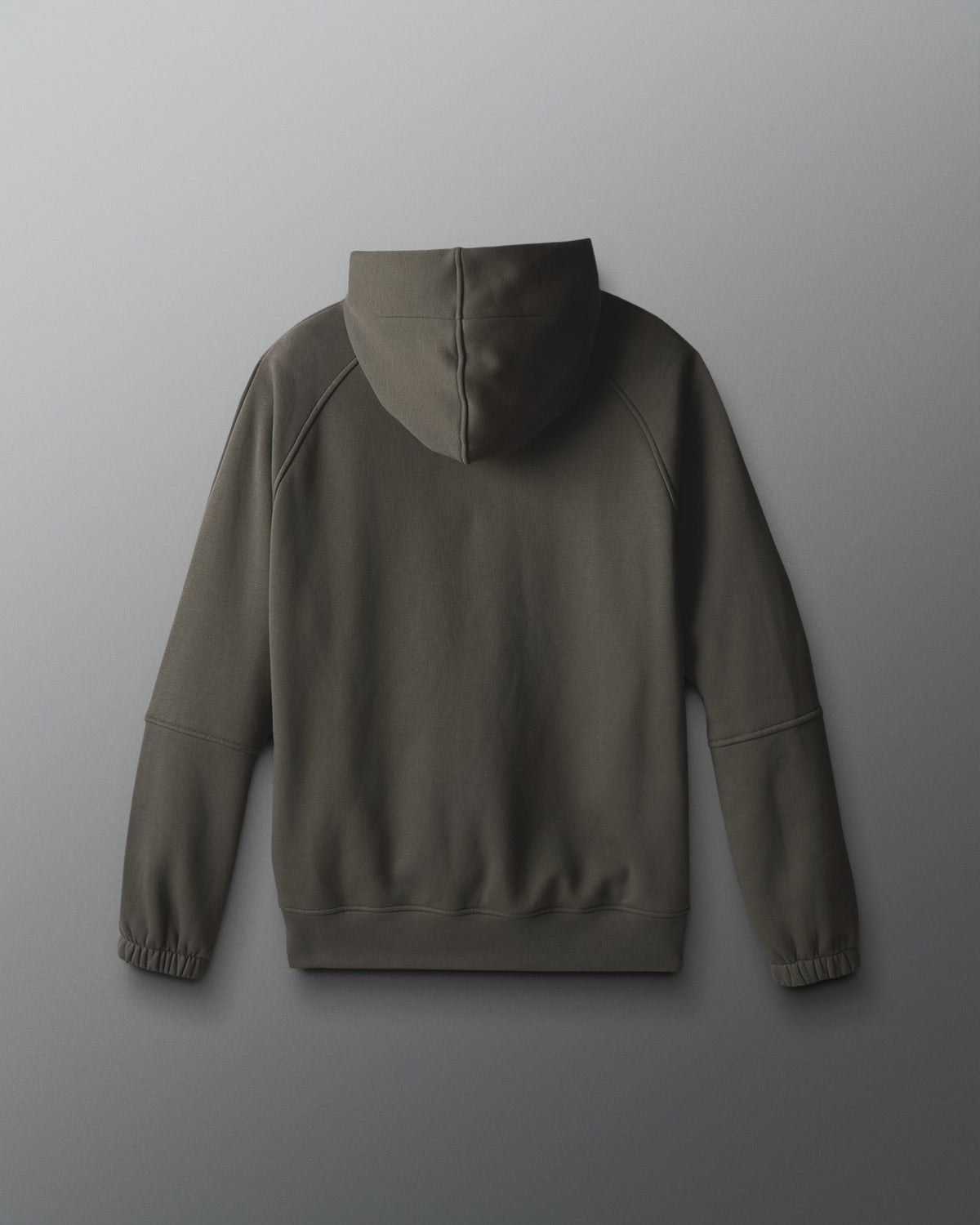 Green hoodie on a gray background