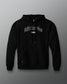 Black hoodie with 'Faith over Fear' text on a gray background