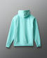 Light blue hoodie on a gray background