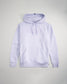 A light lavender hoodie featuring RUDIS text on the front with a spacious kangaroo pocket and a drawstring hood designed for casual wear
