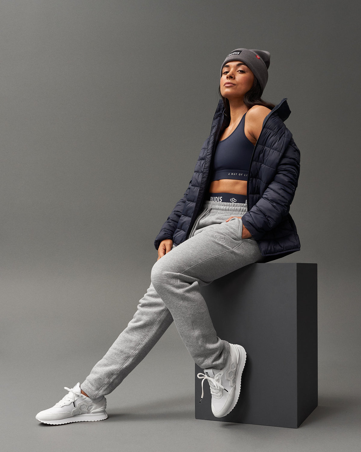 RUDIS Open Hem Comfort Fleece Sweatpants