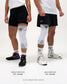 RUDIS Elite Speed White Wrestling Knee Sleeves worn by male and female wrestlers for fit comparison.