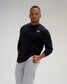 Male athlete wearing the black RUDIS Essential Hex Elite Super Soft Long Sleeve T-Shirt with white Hex chest logo.