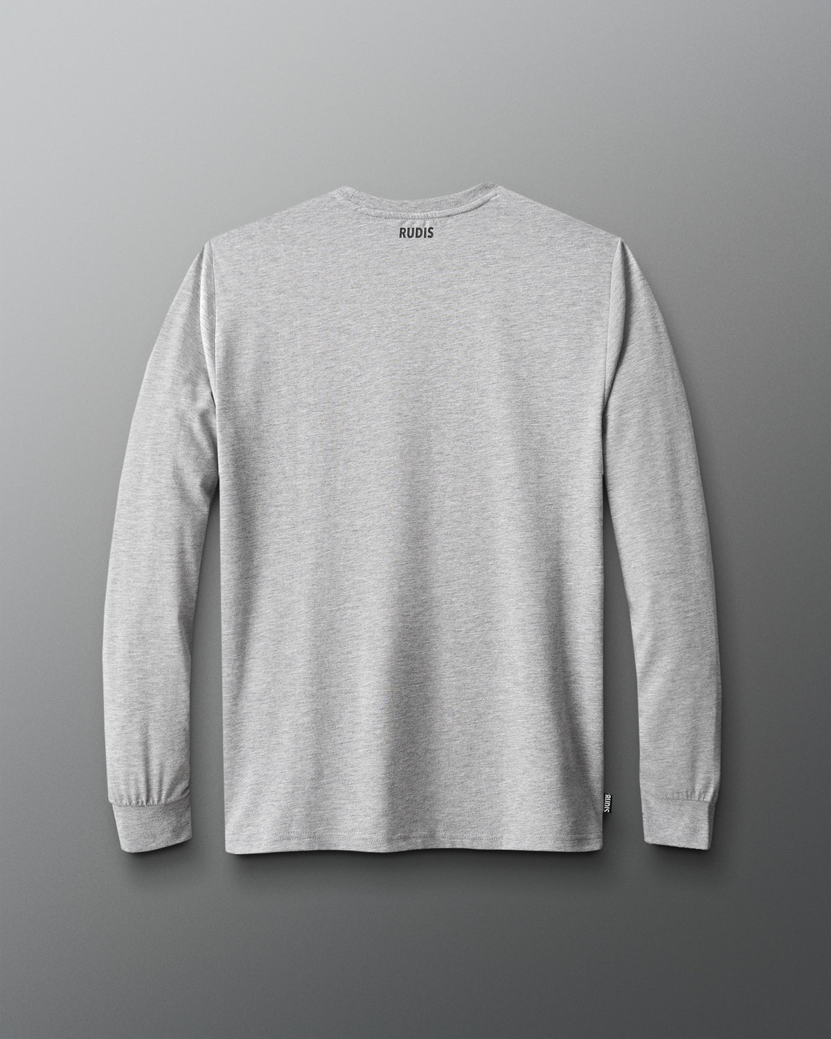 Gray long-sleeve shirt on a gray background