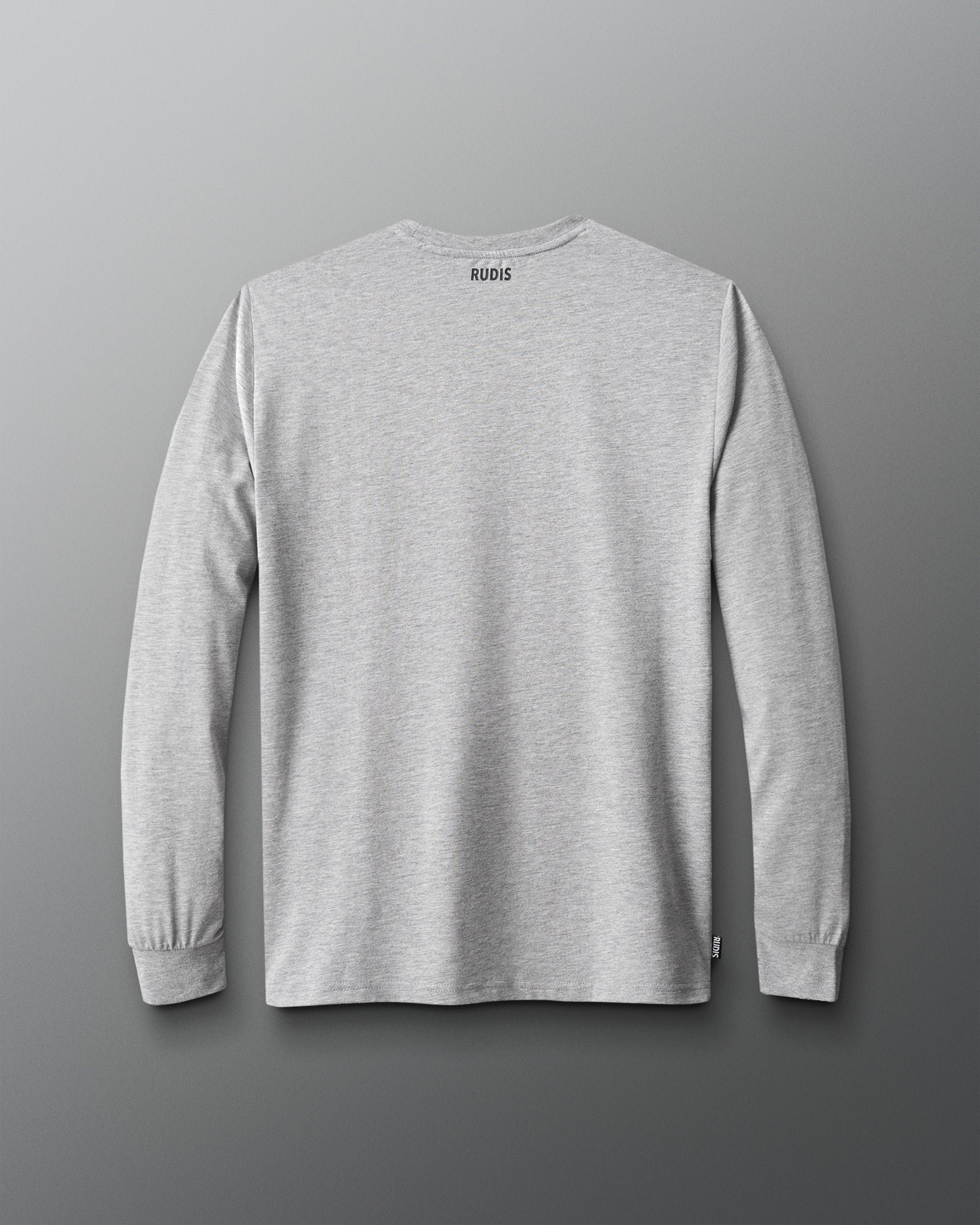 Gray long-sleeve shirt on a gray background