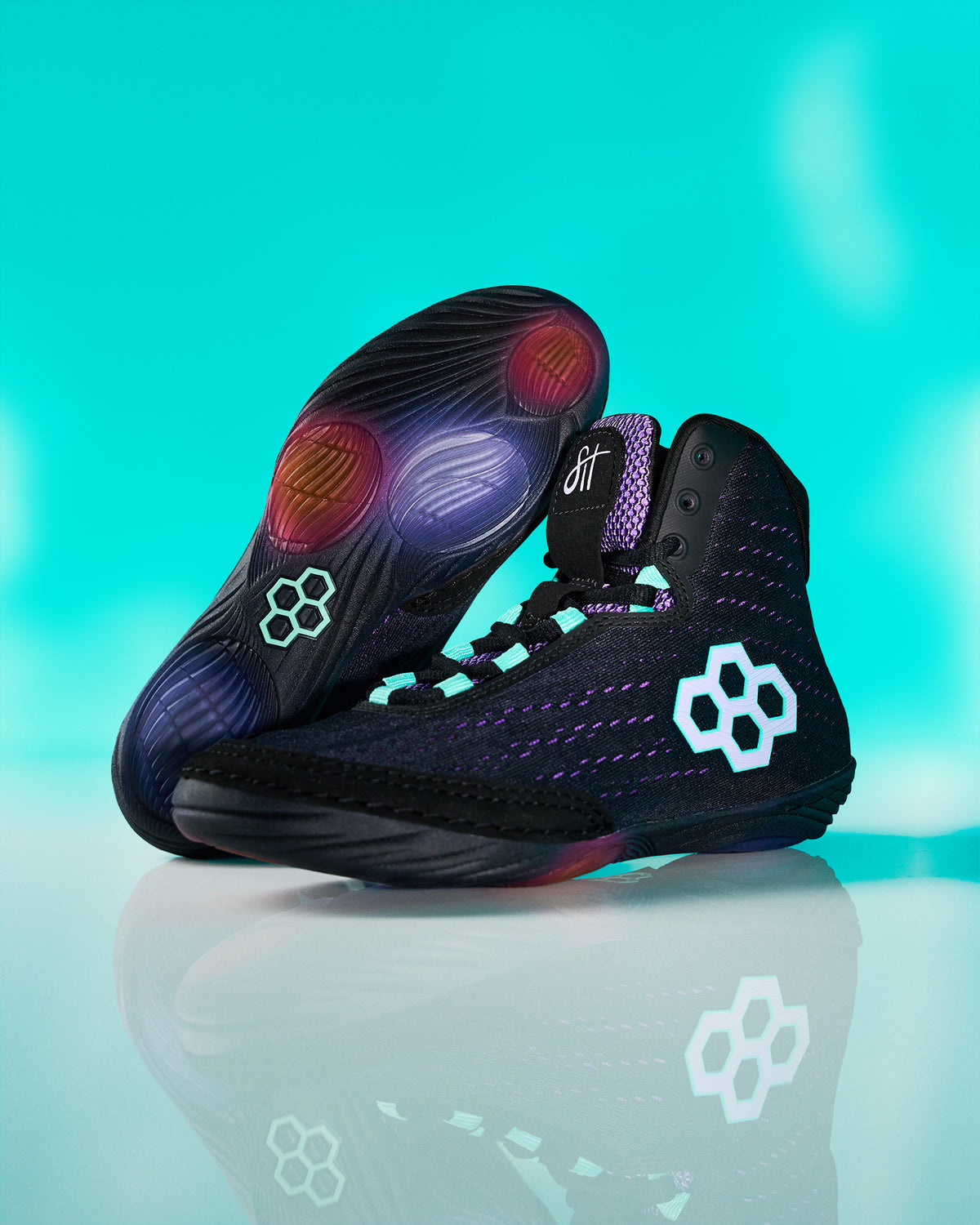RUDIS Hildebrandt women’s wrestling shoes metamorphosis black colorway designed for the female foot with advanced traction lightweight support and competition ready performance