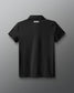 Black polo shirt with 'RUDIS' branding on the back against a gray background