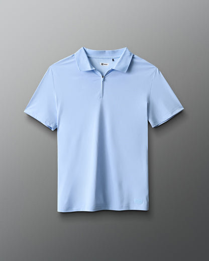 Polo zippé en piqué extensible RUDIS