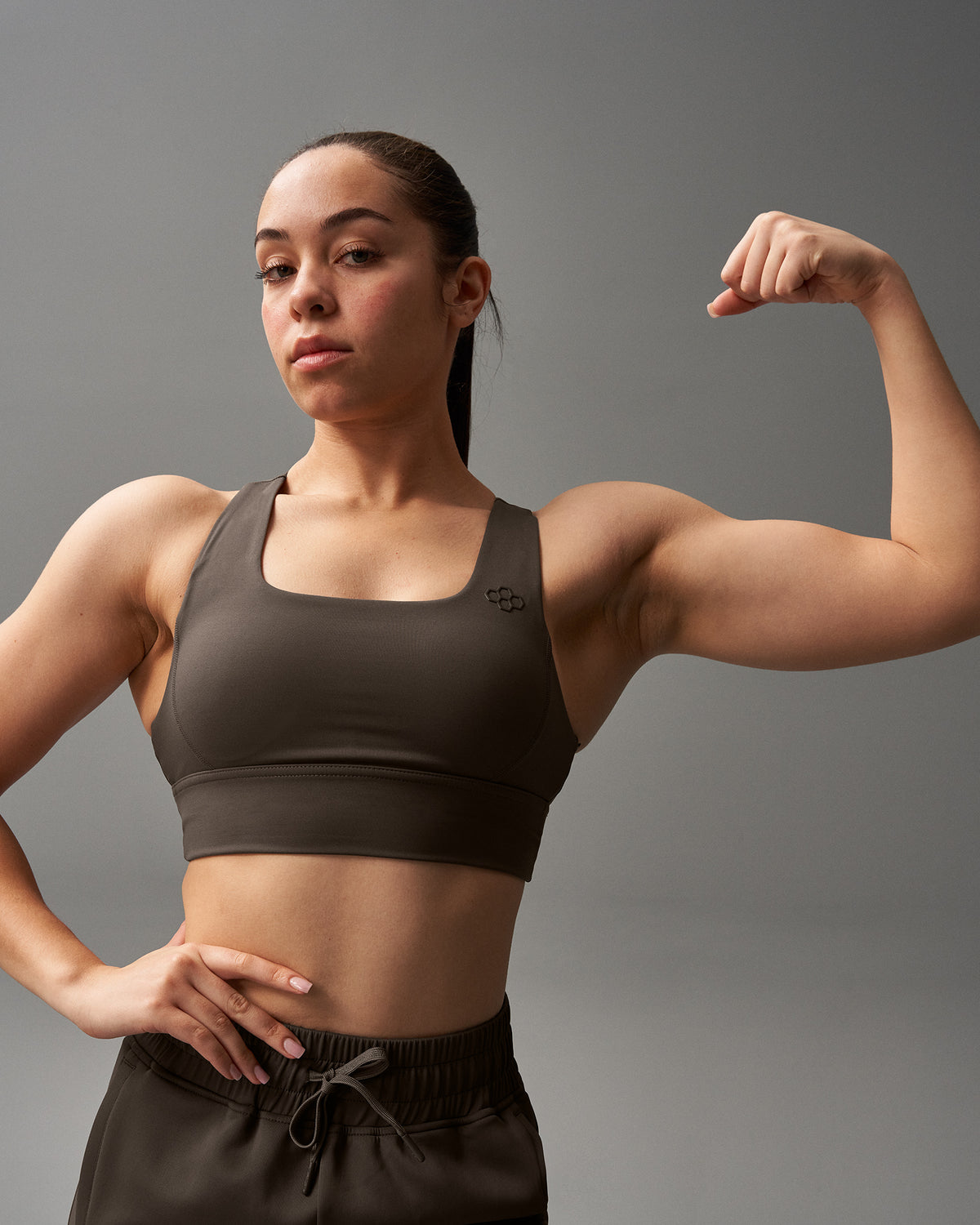 RUDIS Impact Padded Sports Bra - Cocoa