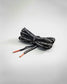 A bundle of black shoelaces with branding featuring contrasting colored tips