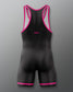 Black and pink wrestling singlet with 'RUBIS' branding on a gray background