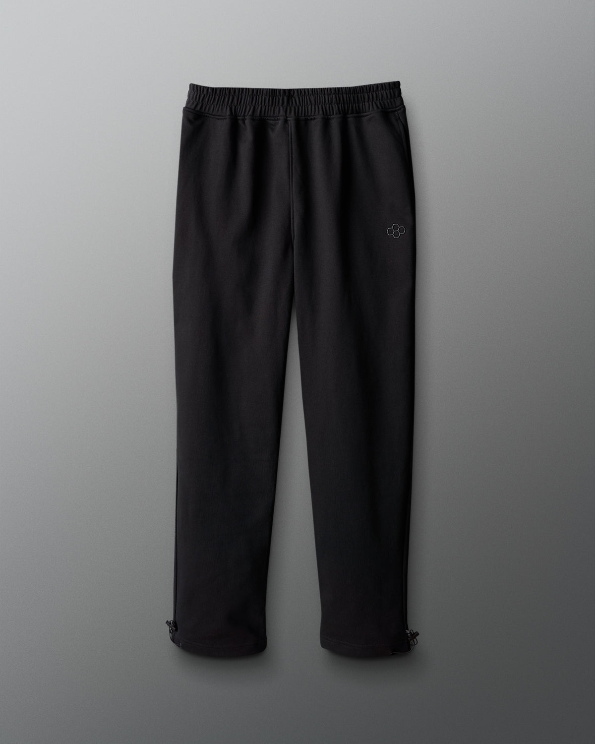 Black pants on a gray background