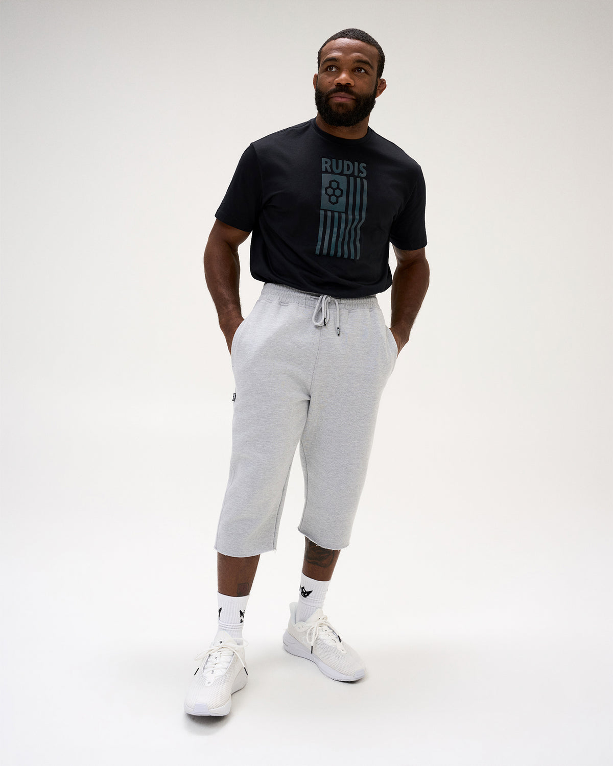 Titan Heavyweight Cut-Off Sweatpants - Heather Gray