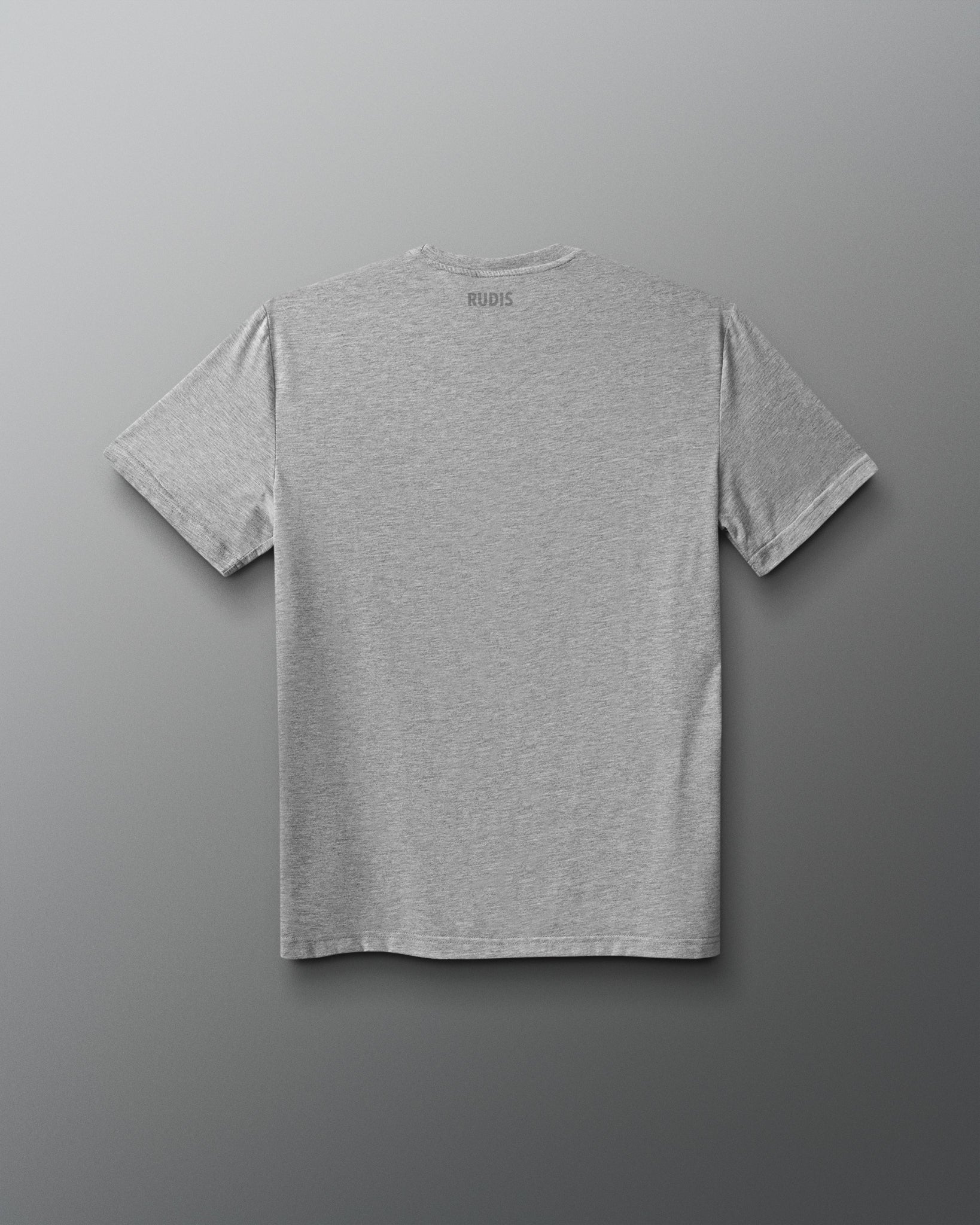 Gray t-shirt on a gradient background