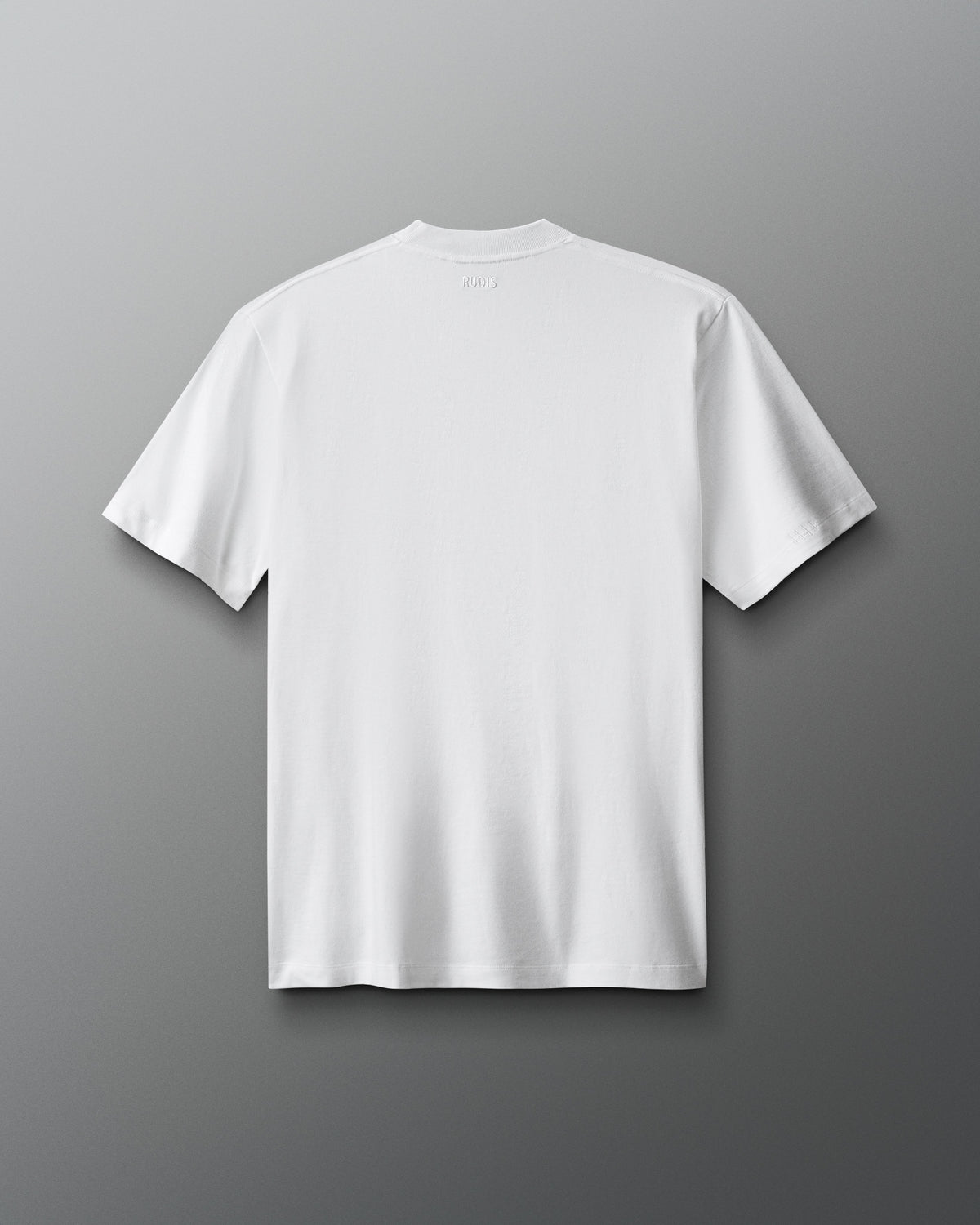 White t-shirt on a gray background