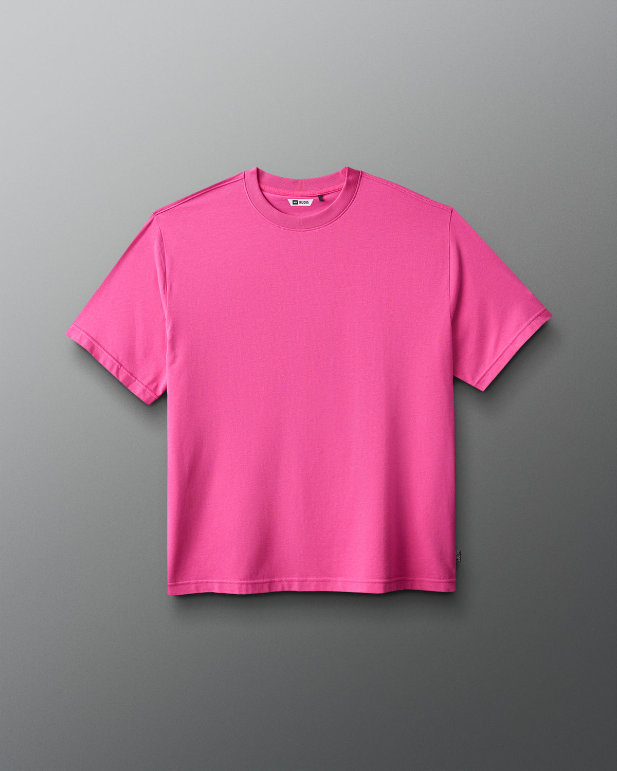 Pink t-shirt on a gray background