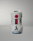 Rear view of the RUDIS Samurai Speed Kokoro wrestling shoe, featuring an embroidered red RUDIS emblem, Japanese characters, and distinctive black heel artwork.