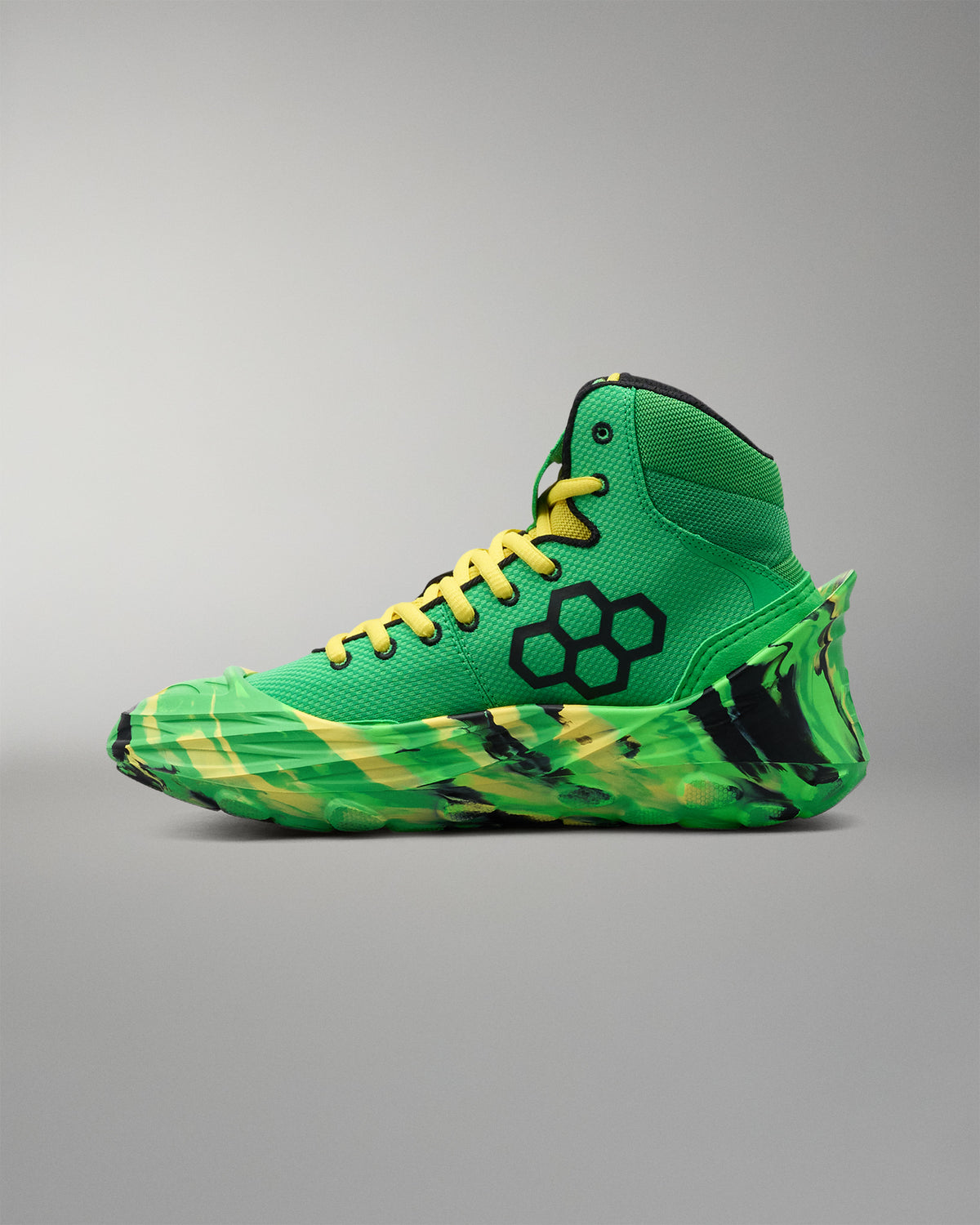 RUDIS Wrestling Shoe Covers - Green/Yellow