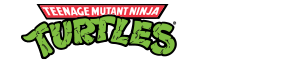 Logo of Teenage Mutant Ninja Turtles with red and green colors.
