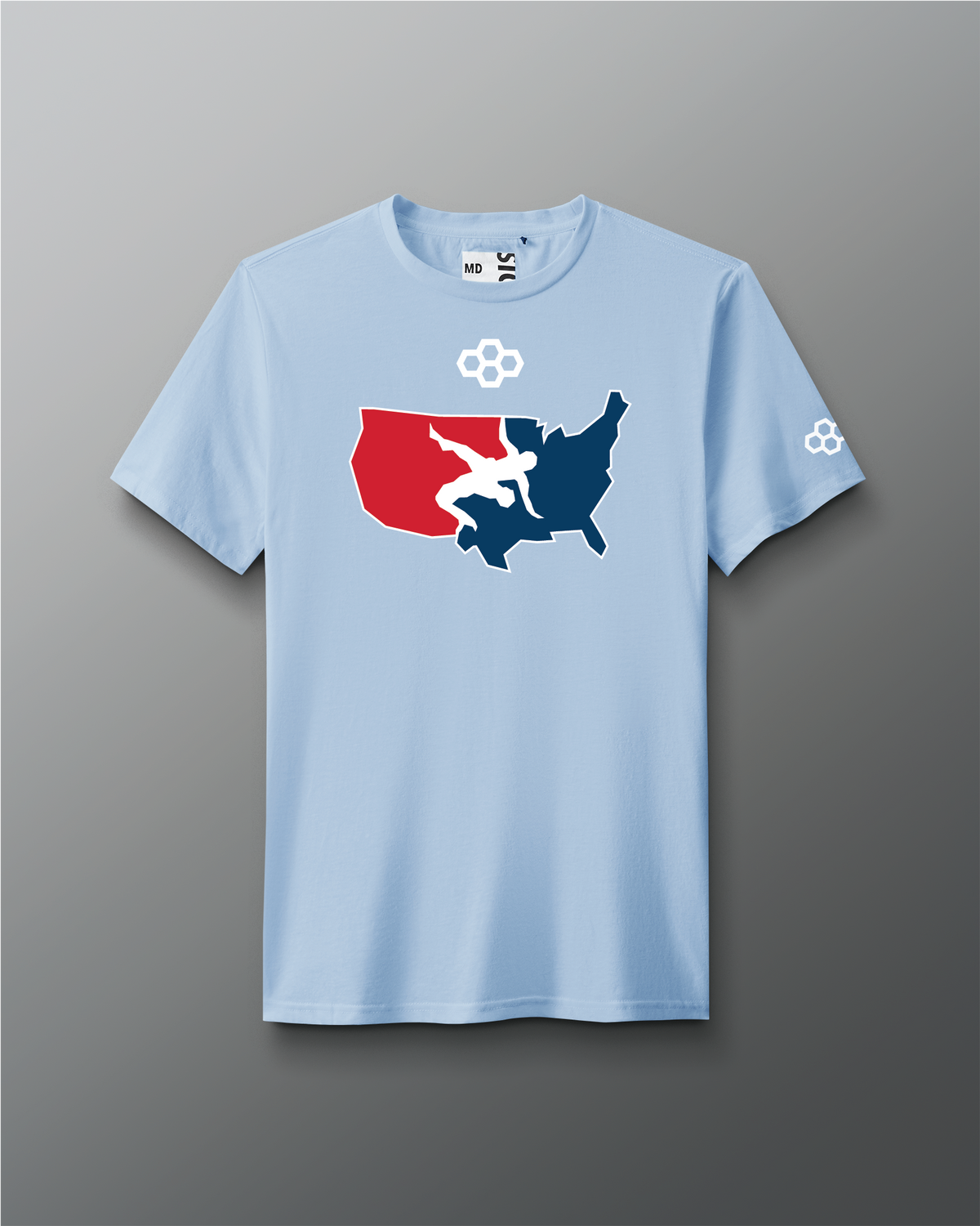 VIK - USA Wrestling Elite Super Soft T-Shirt - Light Blue
