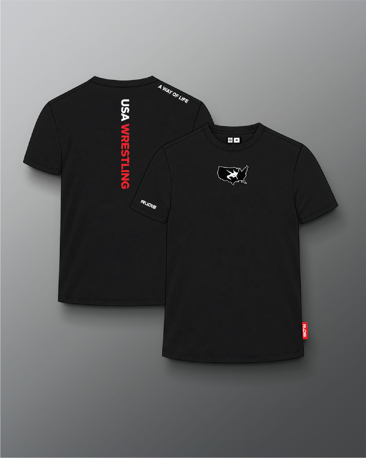 VIK - USA Wrestling Map Hybrid T-Shirt