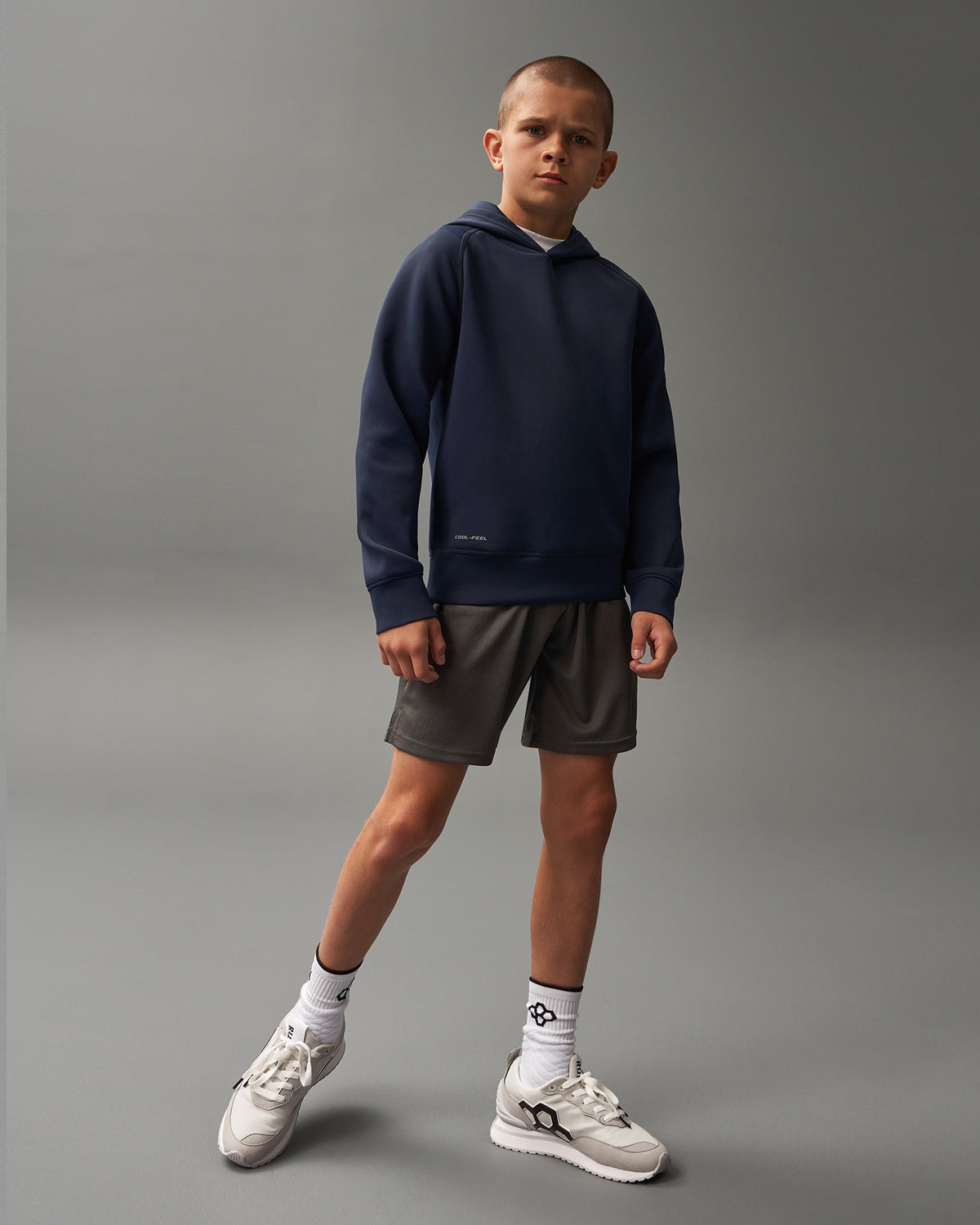 Sweat à capuche RUDIS COOL-FEEL pour jeunes - Bleu marine