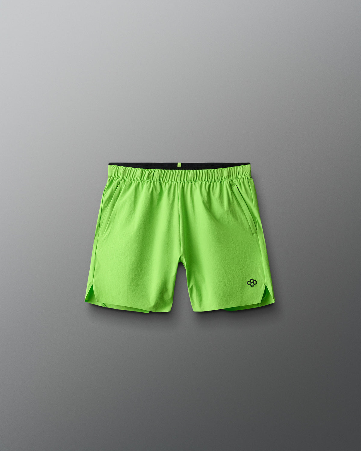 Green shorts on a gray background