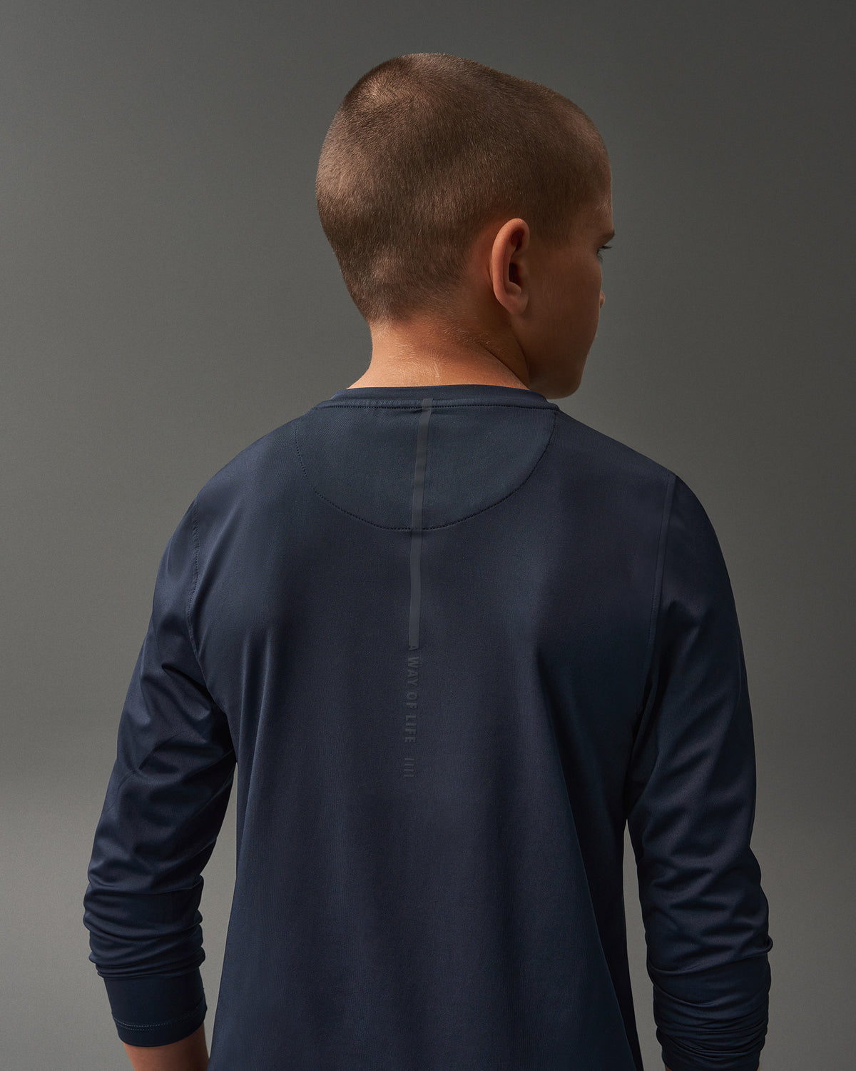 T-shirt à manches longues RUDIS Performance pour jeunes - Bleu marine